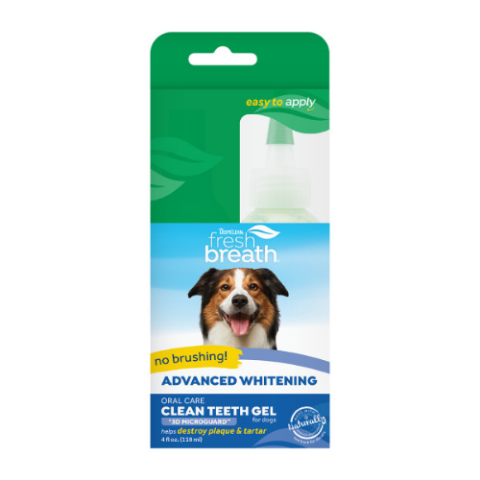 FBAWGLKT4Z  TropiClean Fresh Breath No Brushing Advanced Whitening Clean Teeth Dental & Oral Care Gel for Dogs, 4oz 1